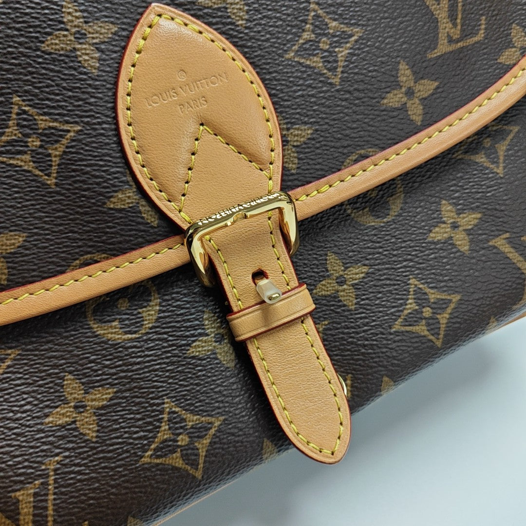 DIANE Monogram Coated Canvas Brown