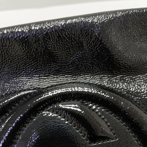 Soho Large Quilted Patent Leather Black