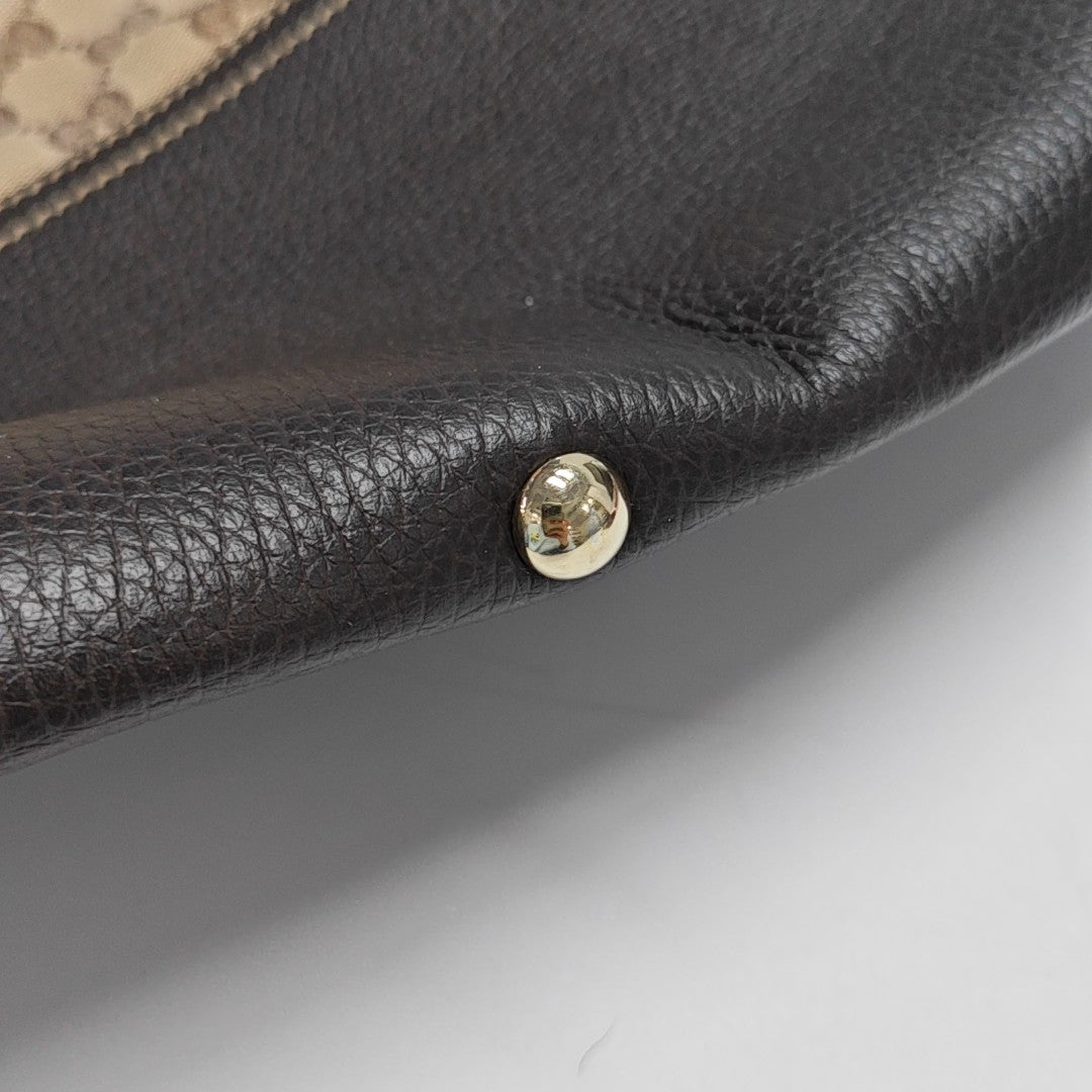 Monogram Coated Canvas Tote Bag Beige
