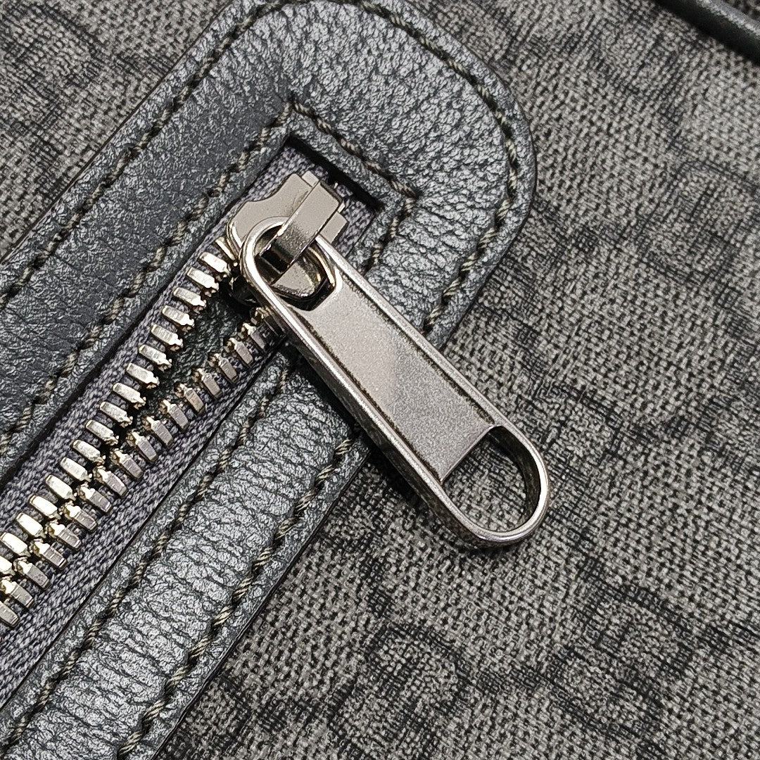 Ophidia Medium Monogram Coated Canvas Gray