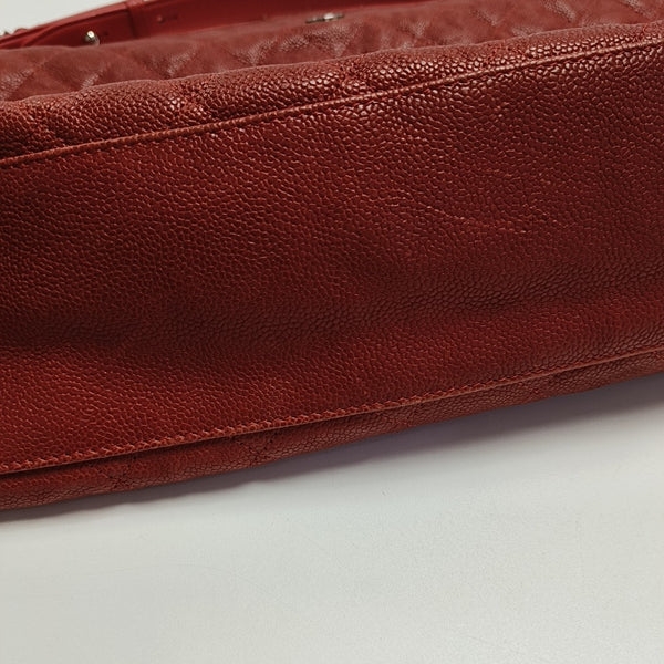 Quilted Grained Calfskin Red
