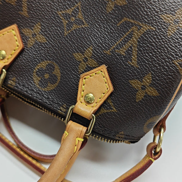 SPEEDY Nano Monogram Coated Canvas Brown