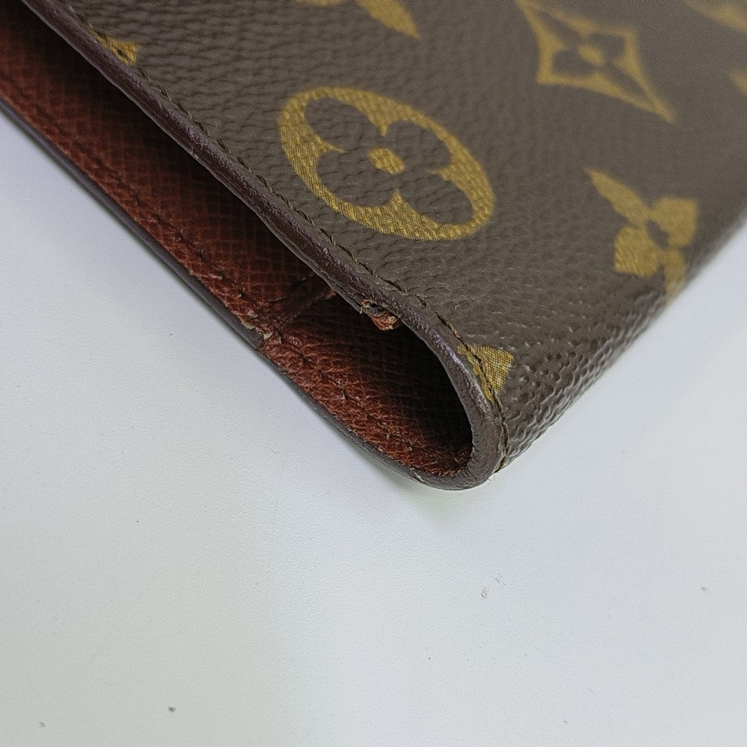 Monogram Coated Canvas Wallet Brown