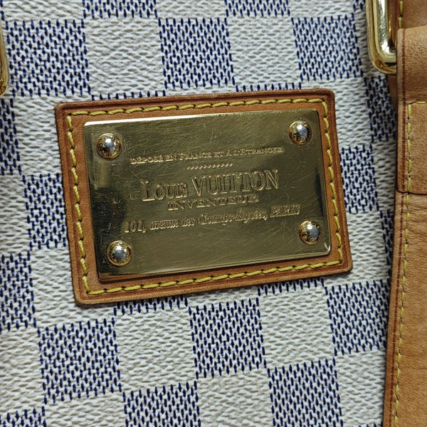 HAMPSTEAD PM Damier Azur Coated Canvas White