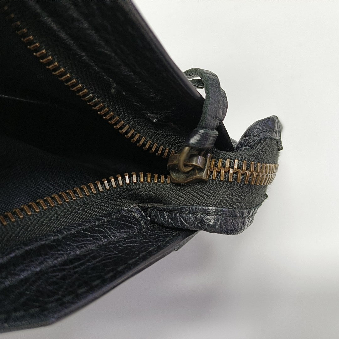 Classic Metallic Edge City Lambskin Black