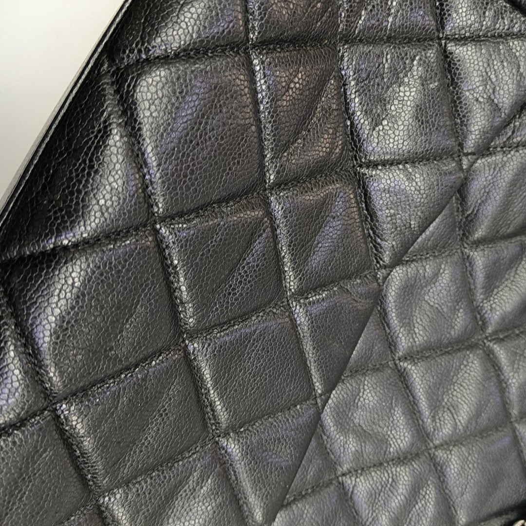 Quilted Grained Calfskin Black