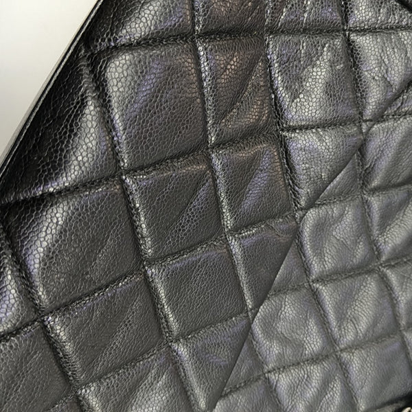 Quilted Grained Calfskin Black