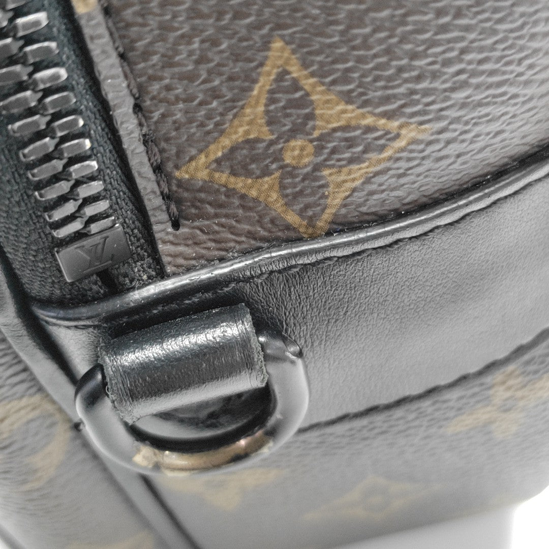 S LOCK Monogram Coated Canvas Brown