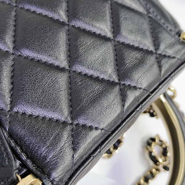 VANITY CASE Small Quilted Lambskin Black