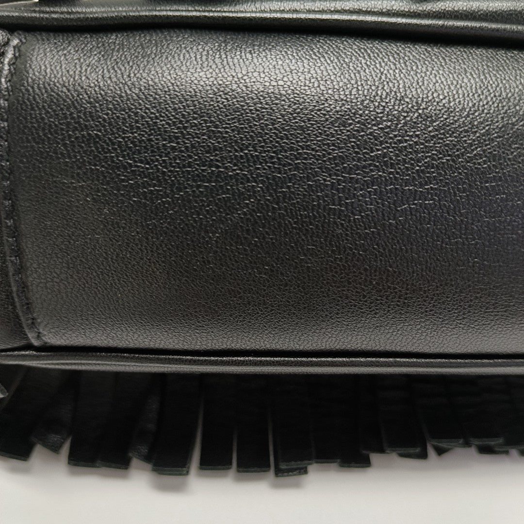 Calfskin Shoulder Bag Black