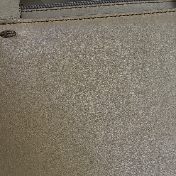 Calfskin Top Handle Bag Beige