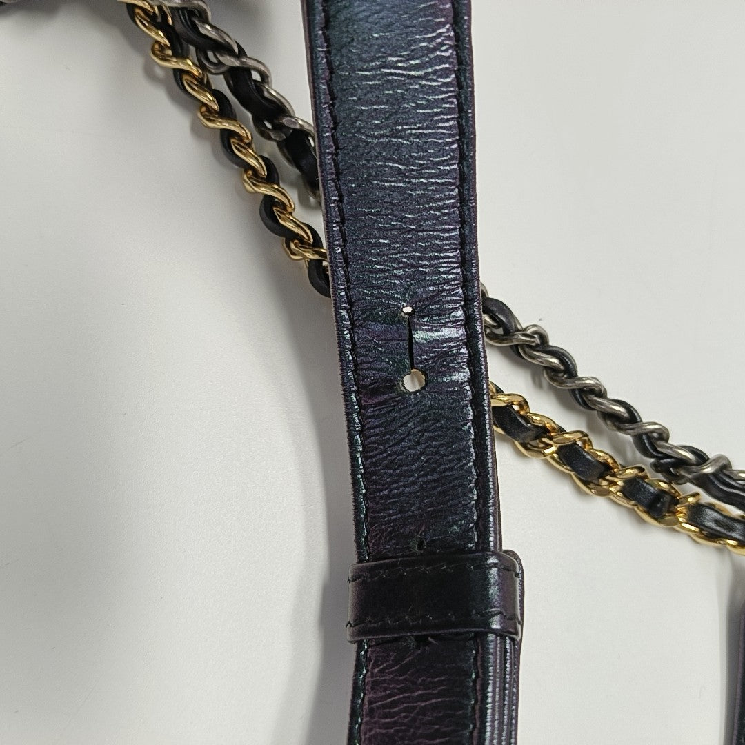 GABRIELLE Small Quilted Calfskin Metallic