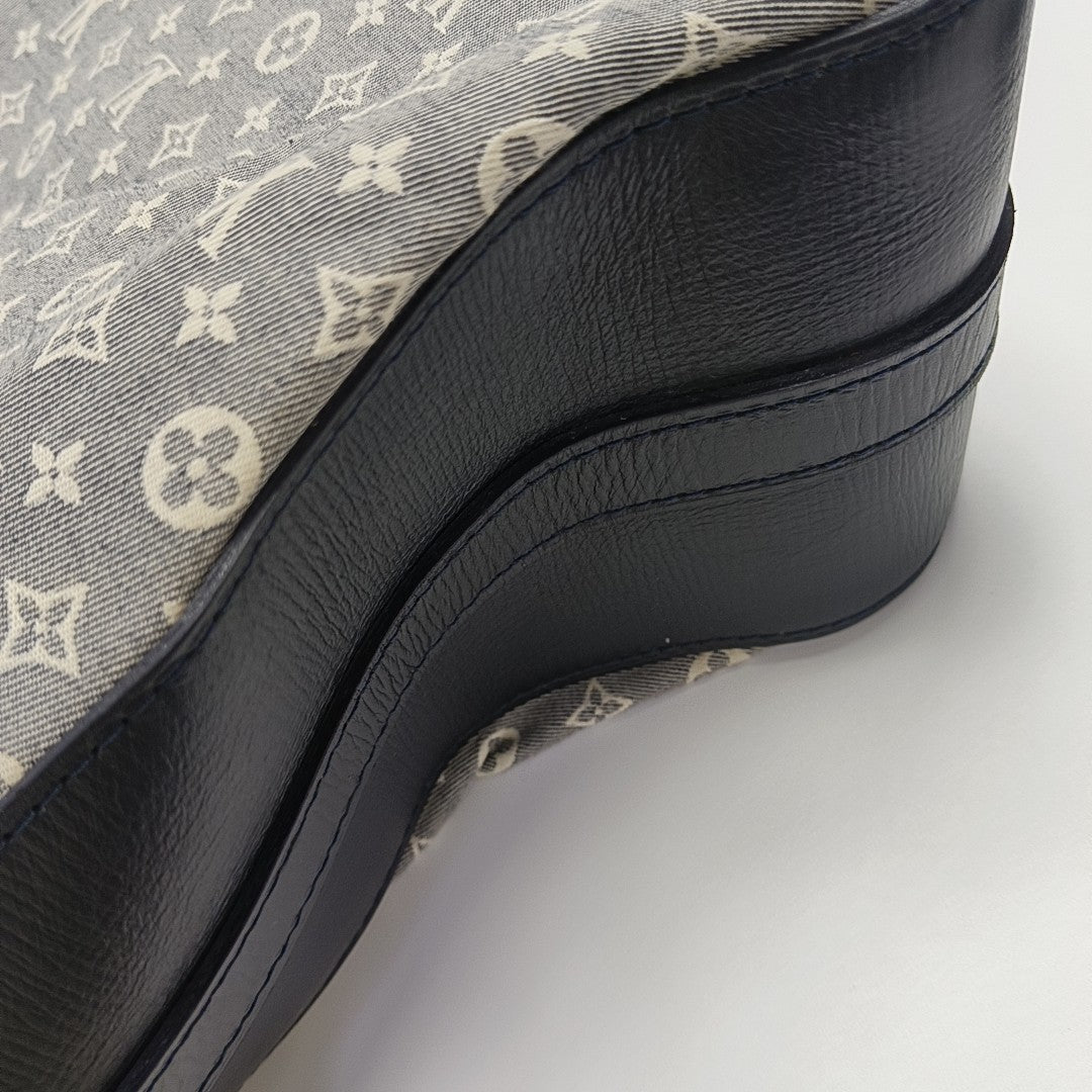 Monogram Denim Bucket Bag Gray