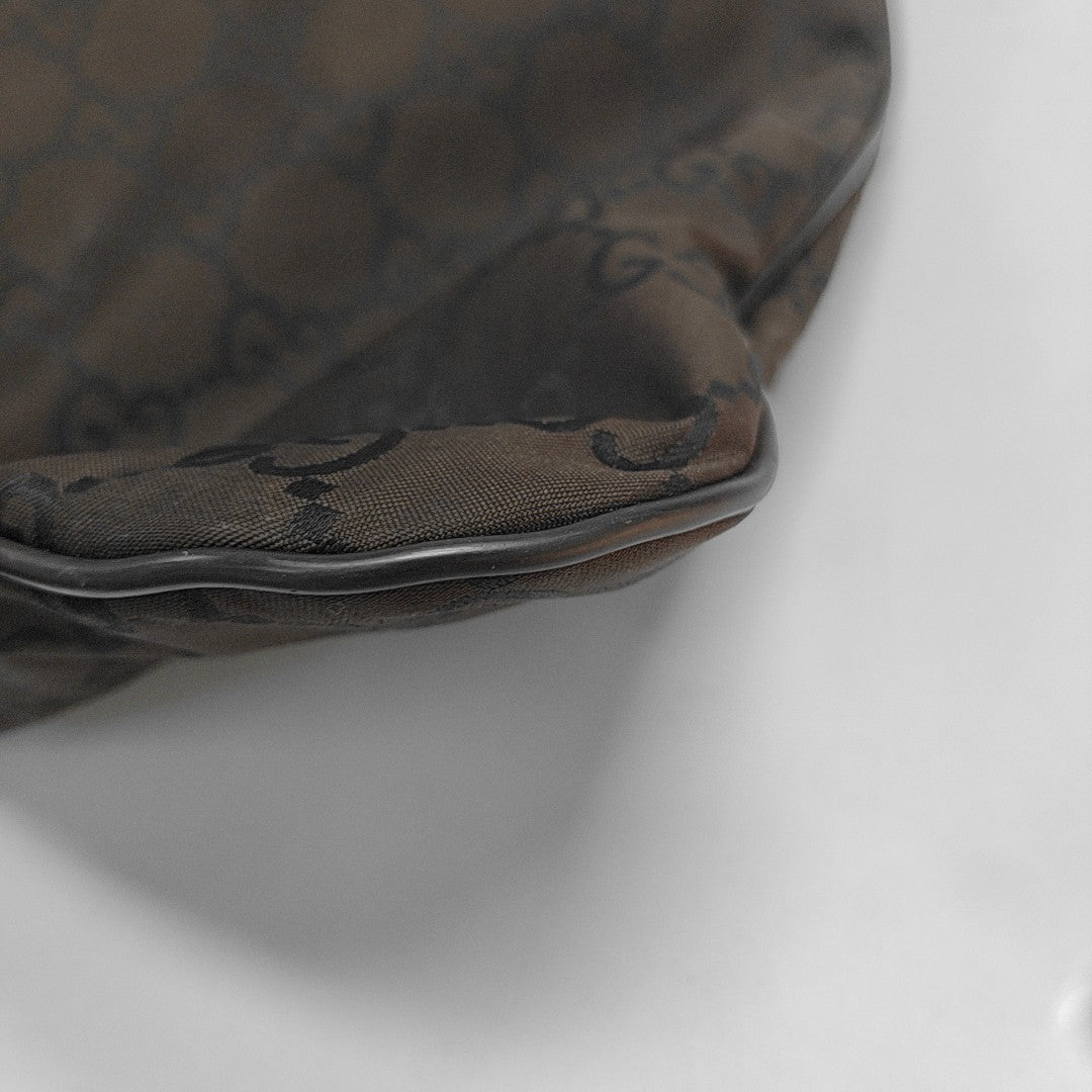 Monogram Canvas Shoulder Bag Brown