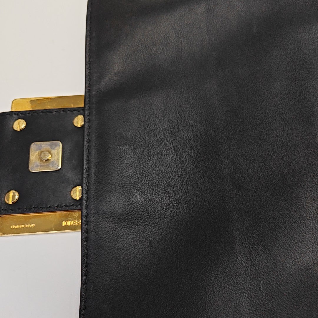 Calfskin Shoulder Bag Black