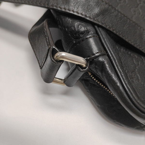 Monogram Calfskin Shoulder Bag Black