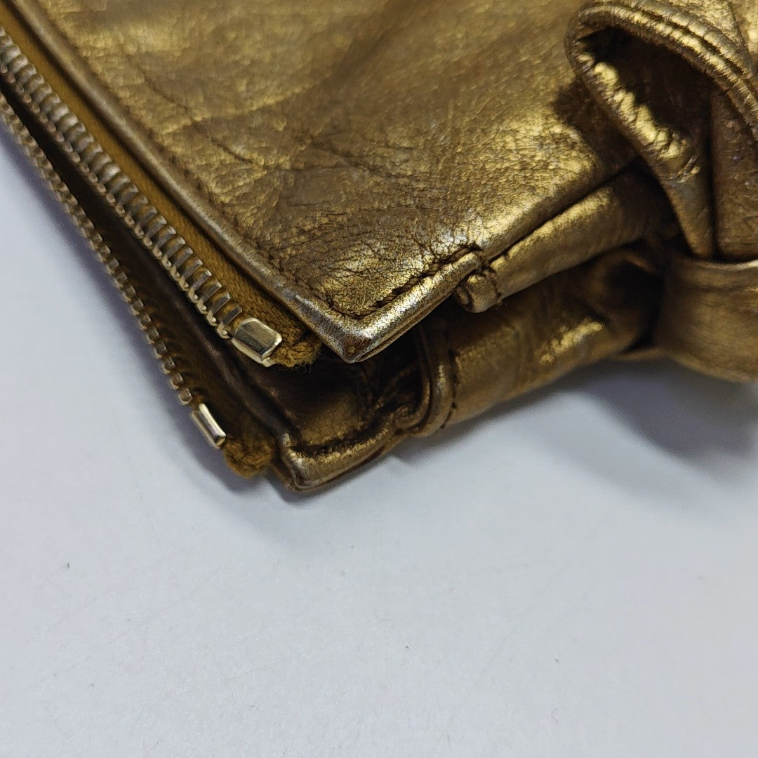 Calfskin Clutch Gold