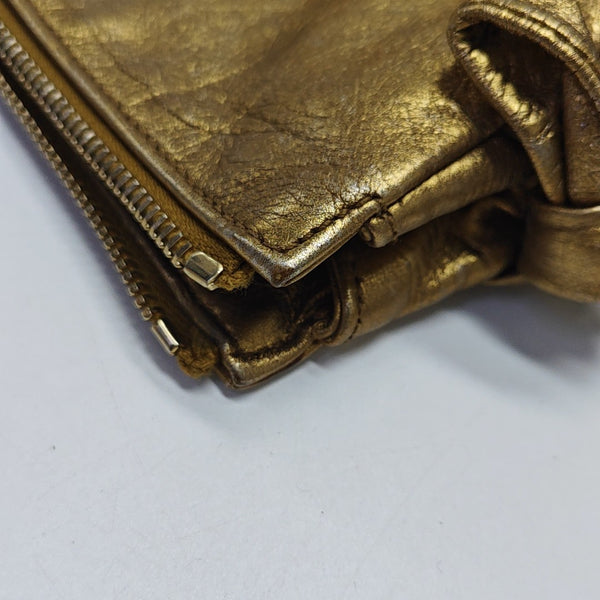Calfskin Clutch Gold