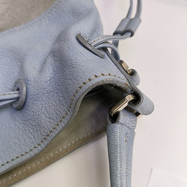 Calfskin Top Handle Bag Silver