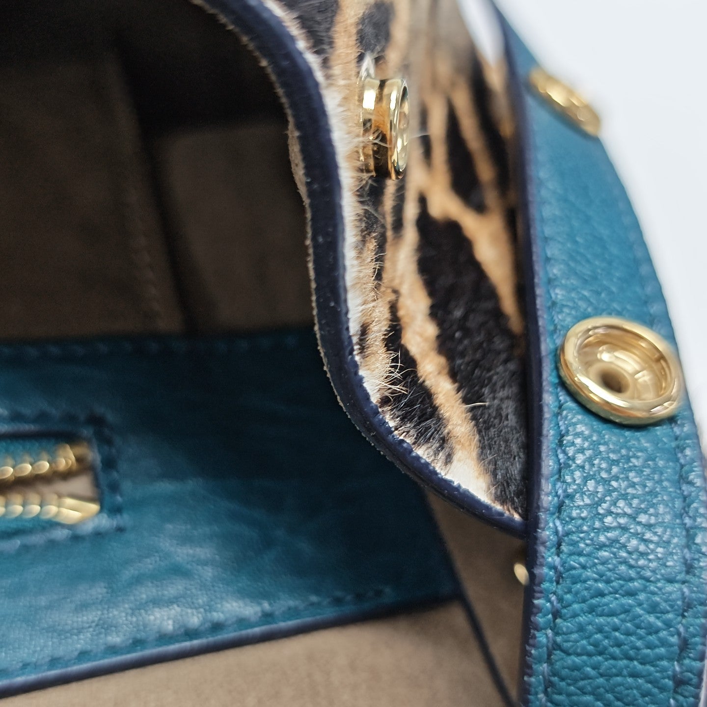 Calfskin Shoulder Bag Blue