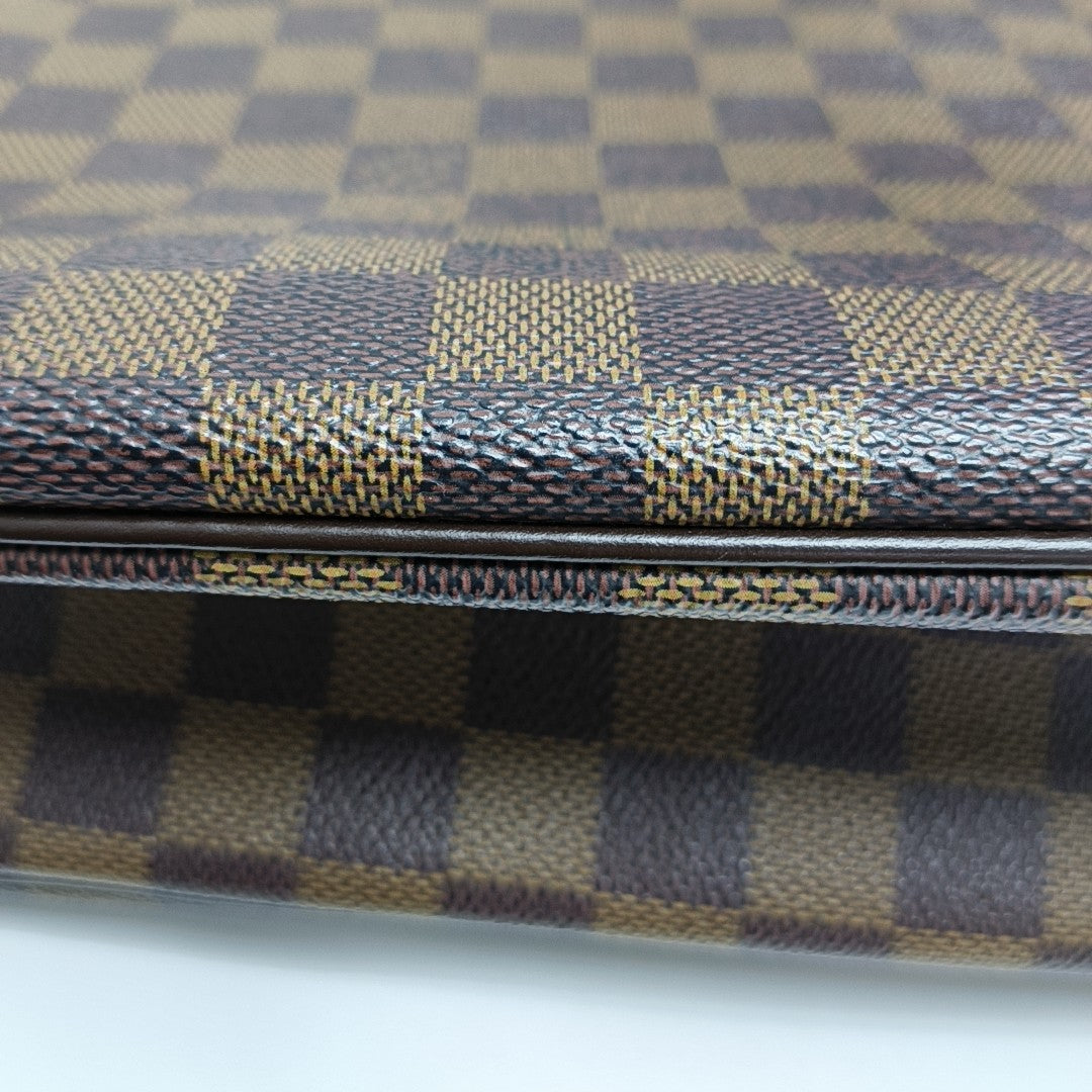 PARIOLI PM Damier Ebene Coated Canvas Brown