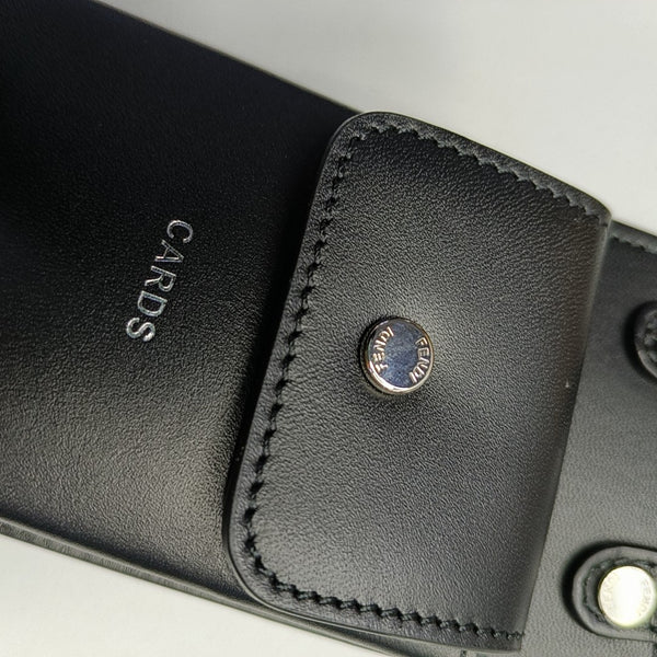 2 Pockets Leather Black