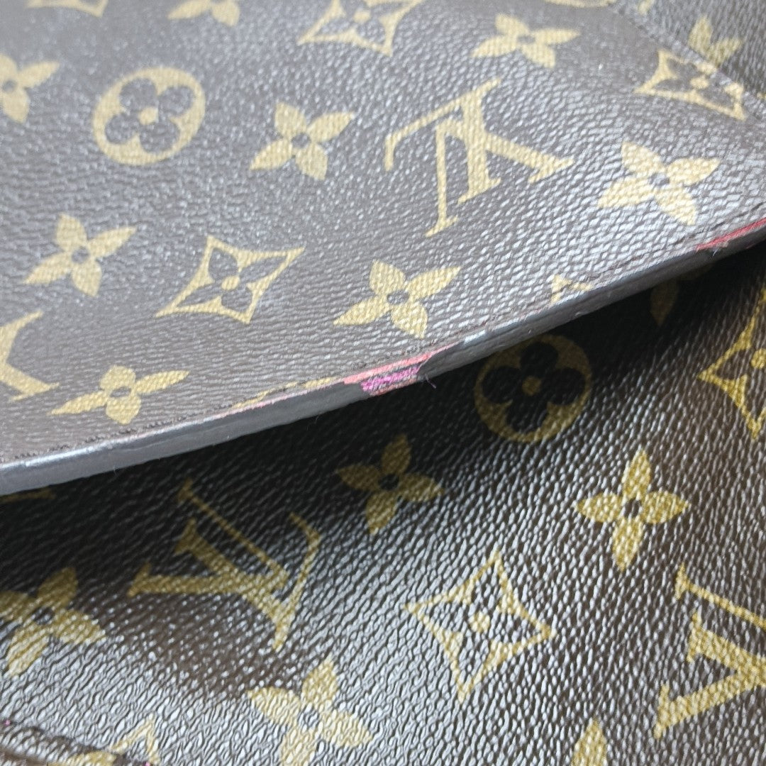 NEVERFULL MM Monogram Coated Canvas Brown