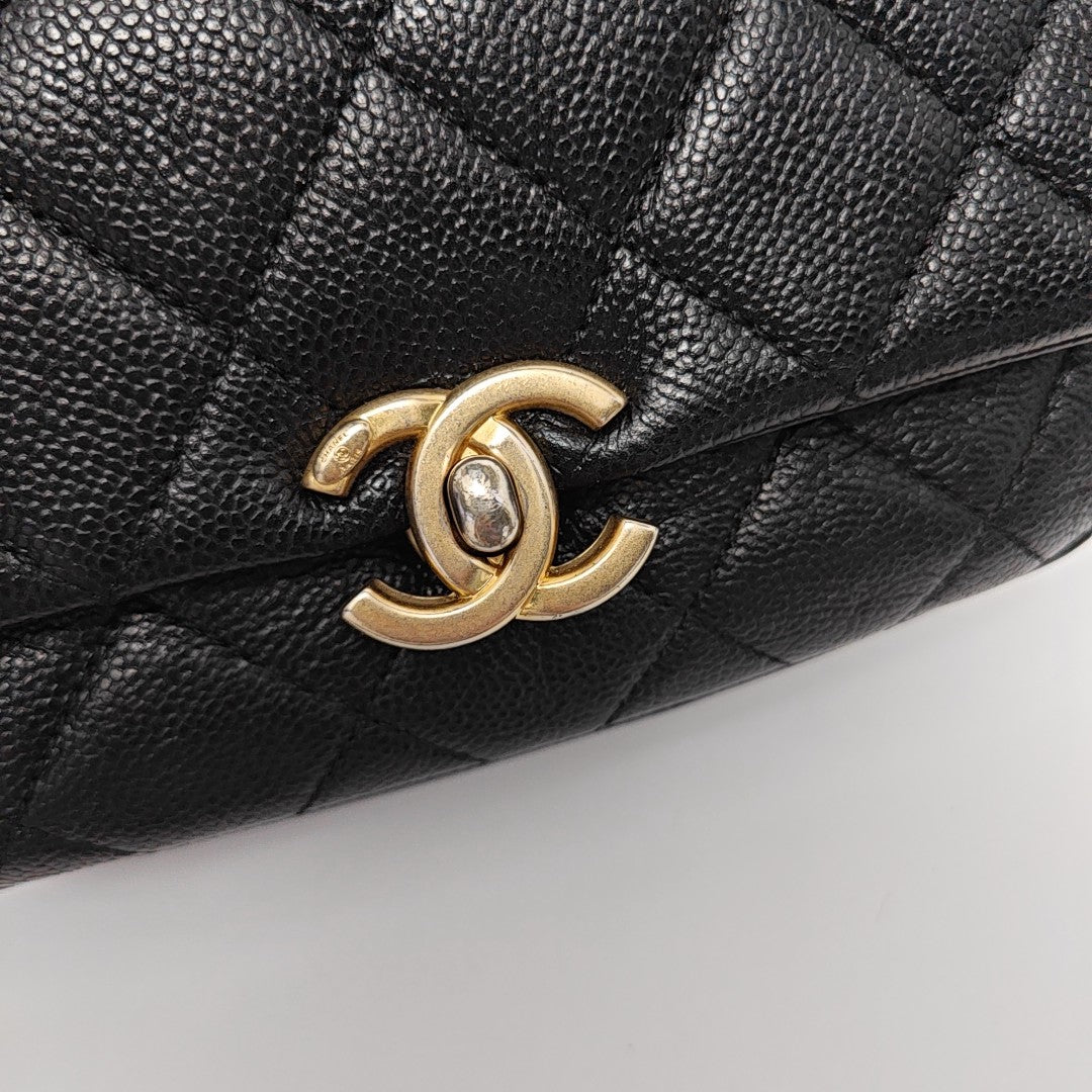 Caviar Quilted Grained Calfskin Black