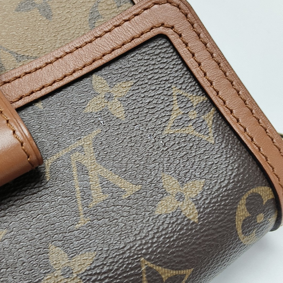 DAUPHINE Mini Monogram Coated Canvas Brown
