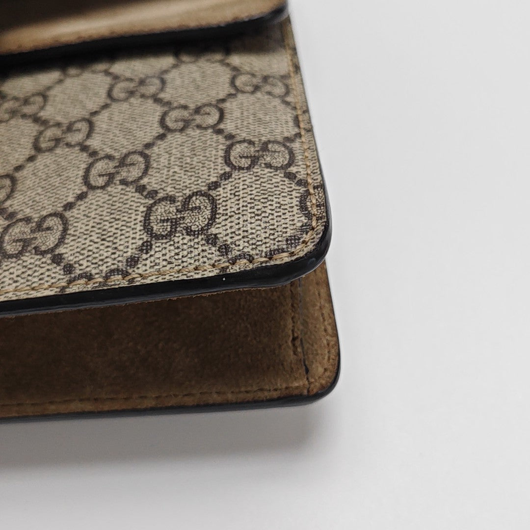 Dionysus Mini Monogram Coated Canvas Beige