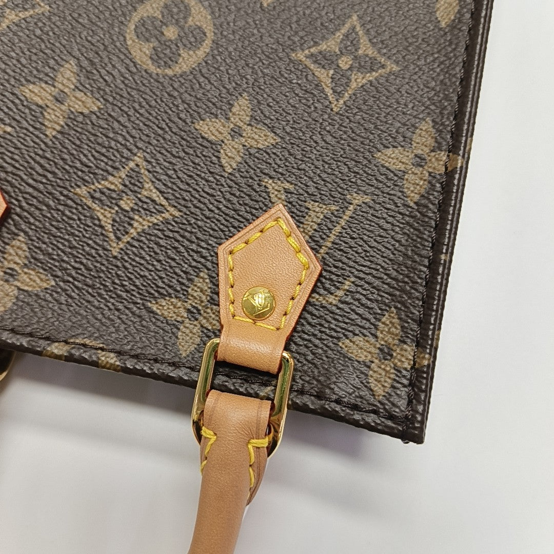 SAC PLAT Mini Monogram Coated Canvas Brown