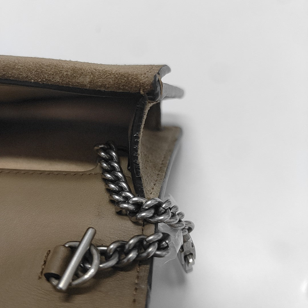 Dionysus Super Mini Monogram Coated Canvas Beige
