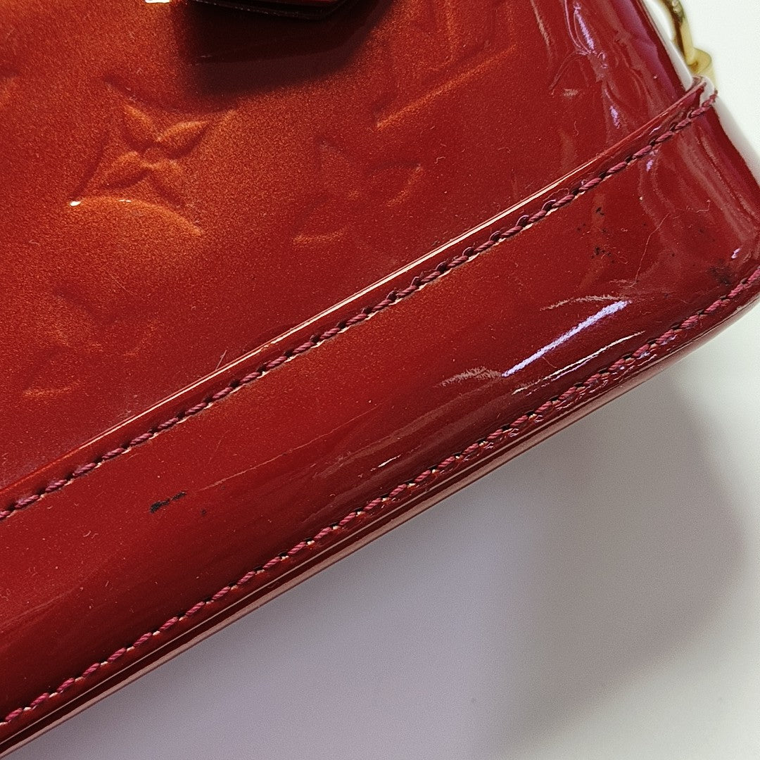 ALMA BB Monogram Patent Leather Red