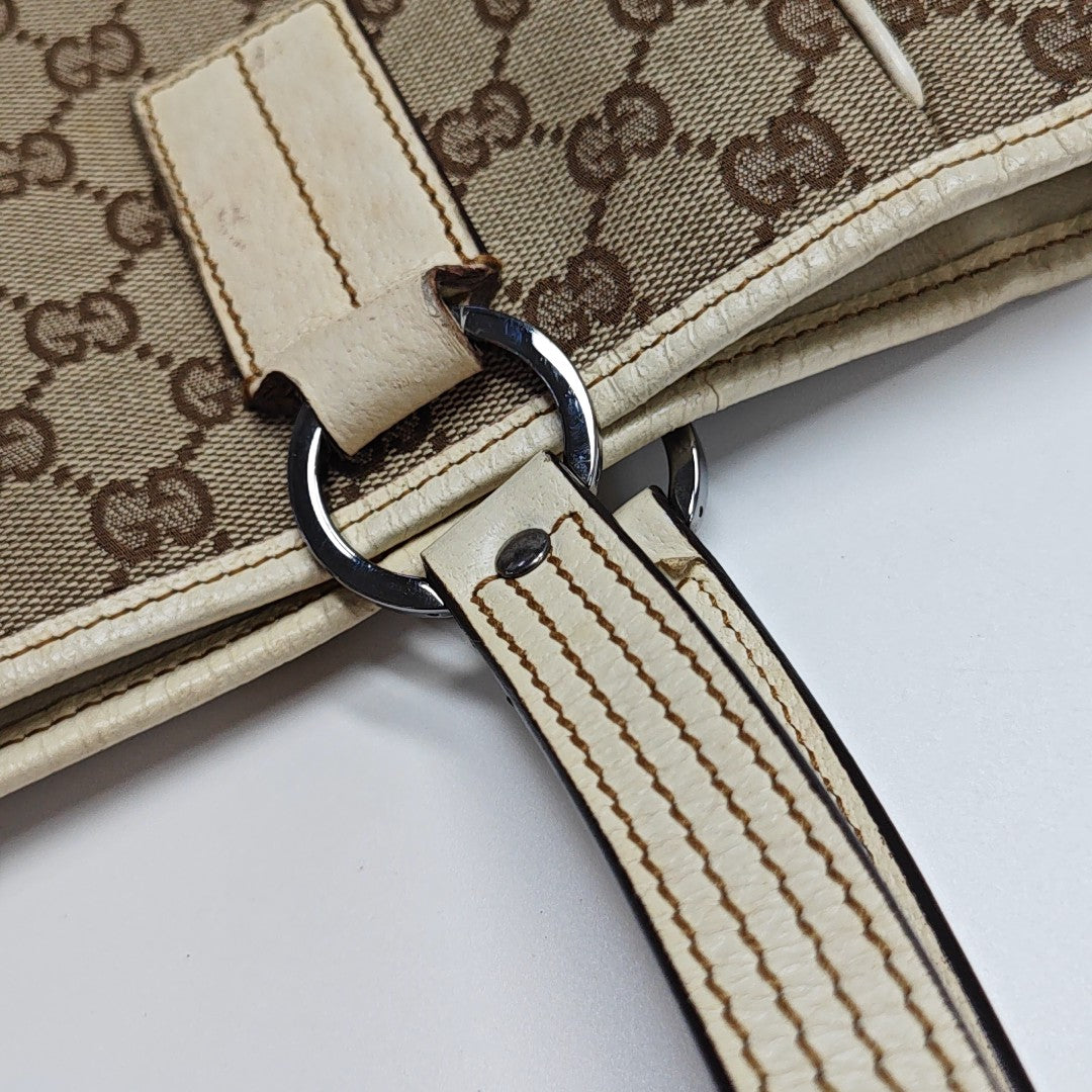 Monogram Canvas Tote Bag Beige