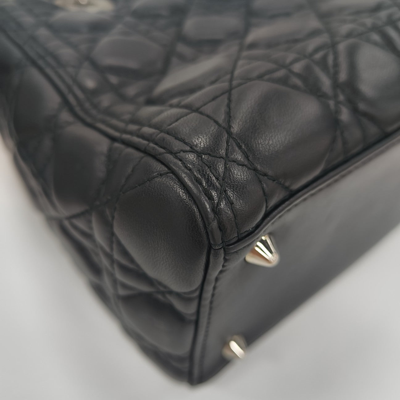 Lady Dior Medium Cannage Lambskin Black