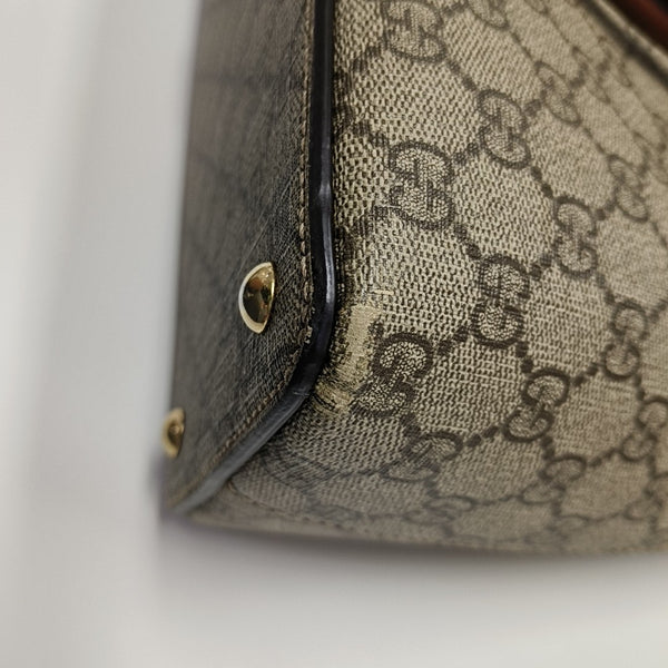 GG Blooms Monogram Coated Canvas Beige