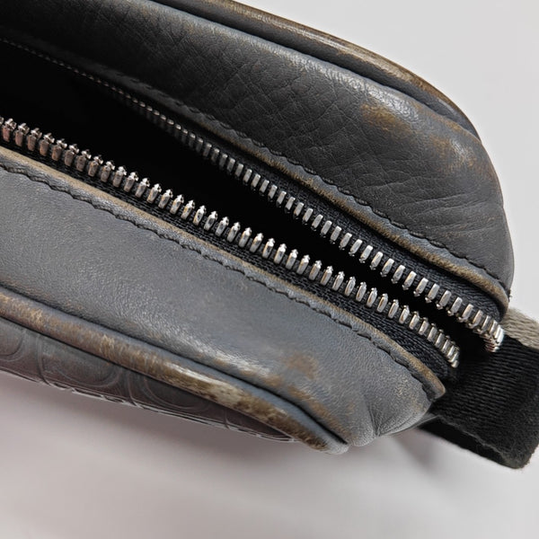 Calfskin Top Handle Bag Gray