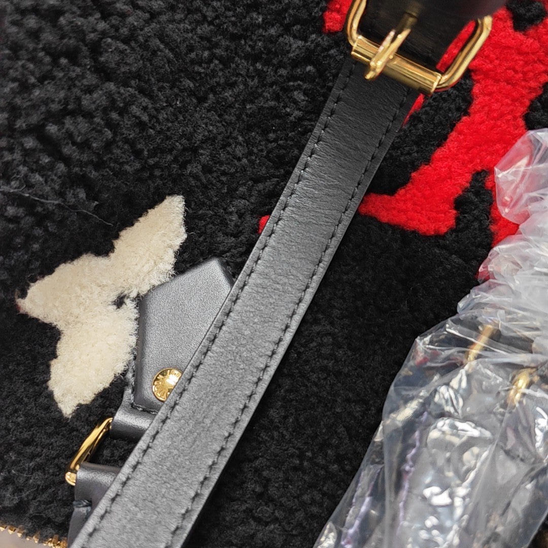 SPEEDY 25 Monogram Wool Black