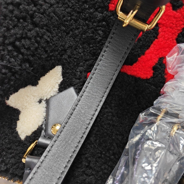 SPEEDY 25 Monogram Wool Black