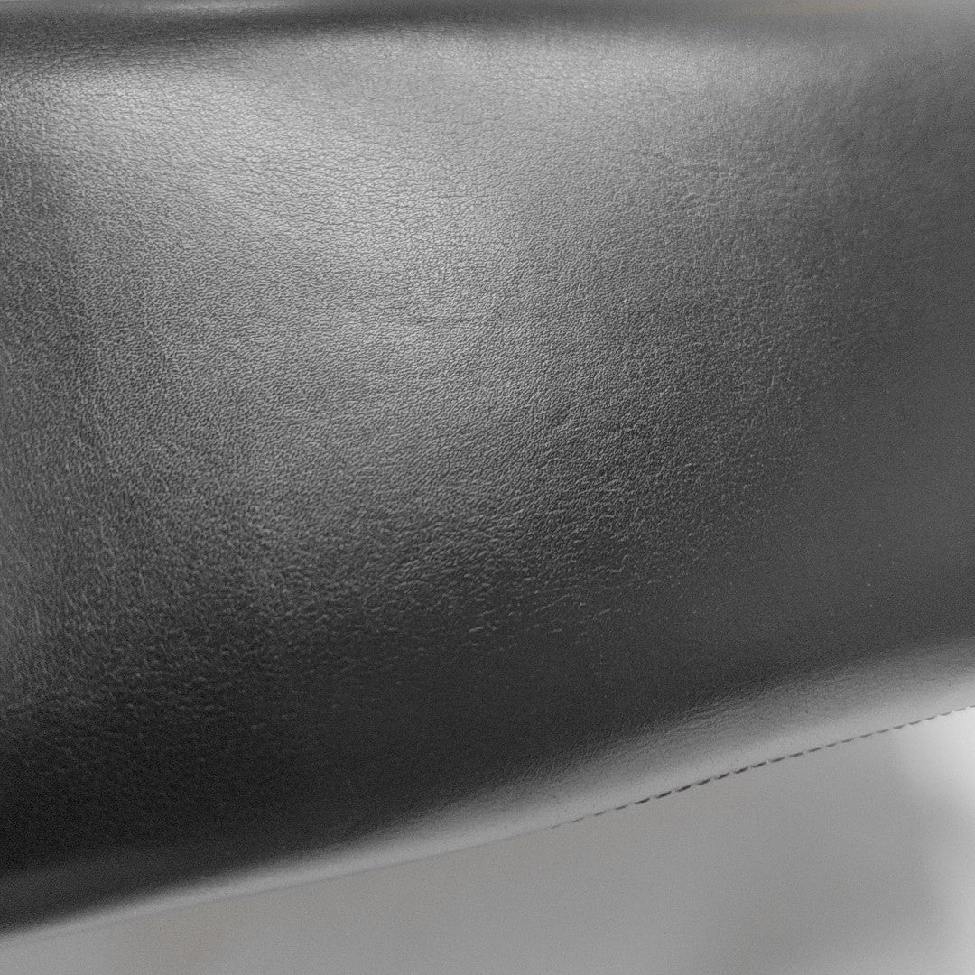 Calfskin Top Handle Bag Black