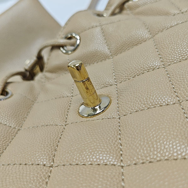 URBAN SPIRIT Quilted Grained Calfskin Beige