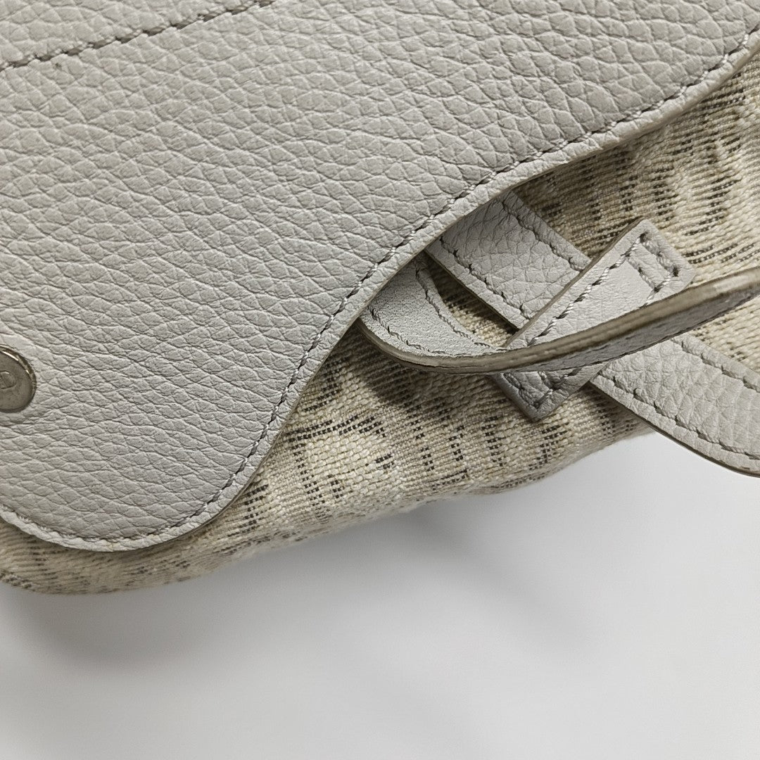 Saddle Mini Piel de Becerro Blanco