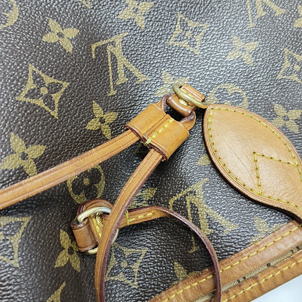 NEVERFULL MM Monogram Coated Canvas Brown