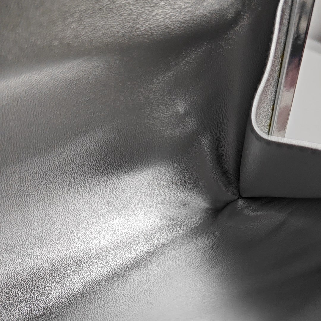 Calfskin Clutch Silver
