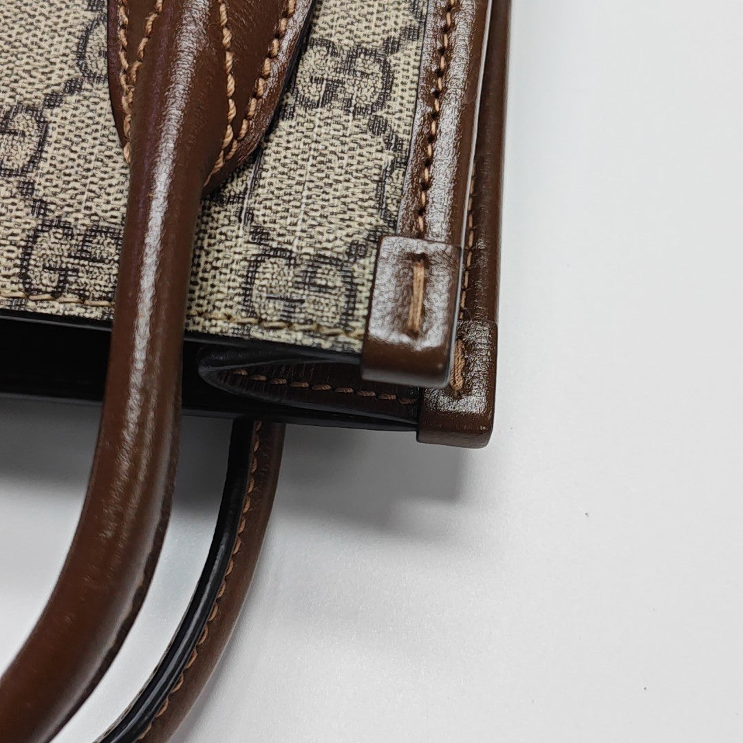 Retro Mini Monogram Coated Canvas Beige