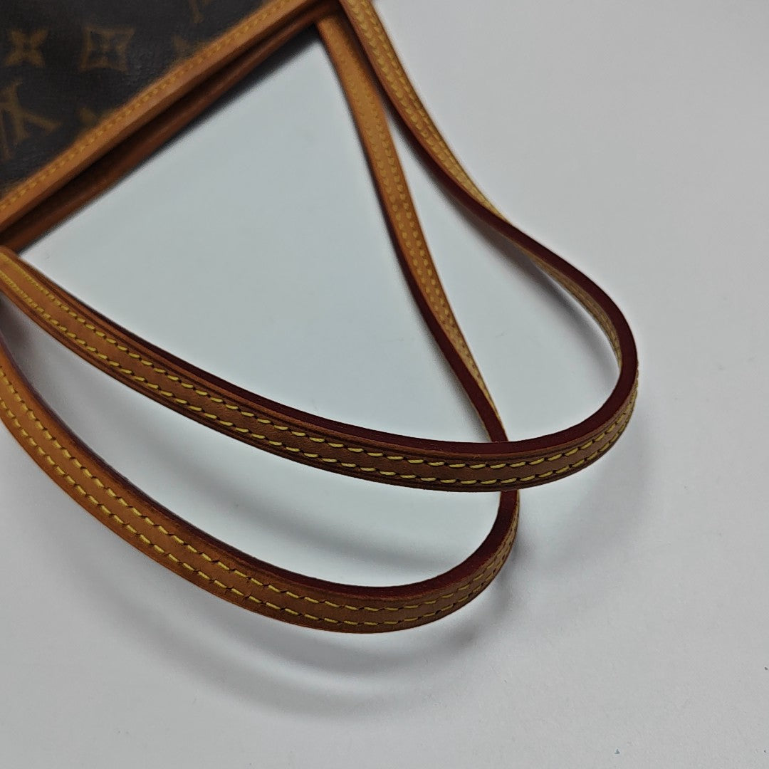 NEVERFULL MM Monogram Coated Canvas Brown