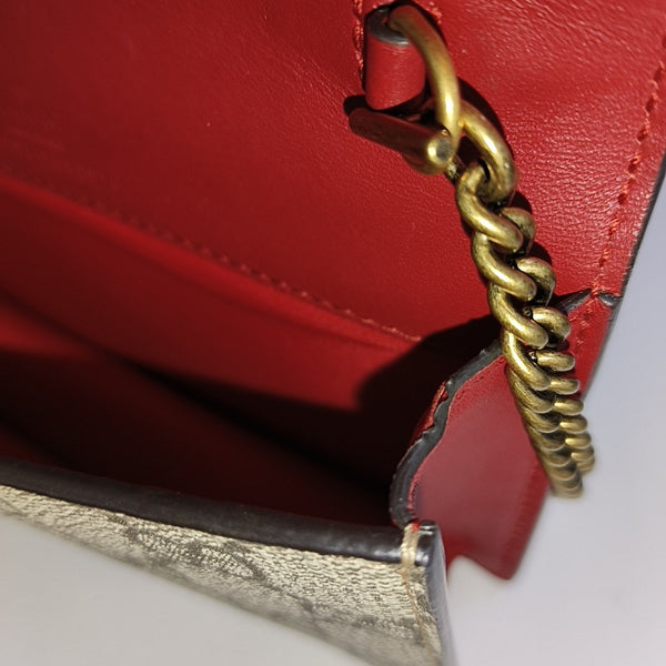 GG Supreme Mini Monogram Coated Canvas Beige