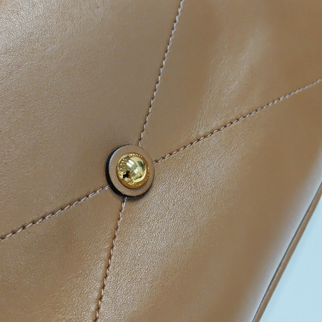 Calfskin Shoulder Bag Brown