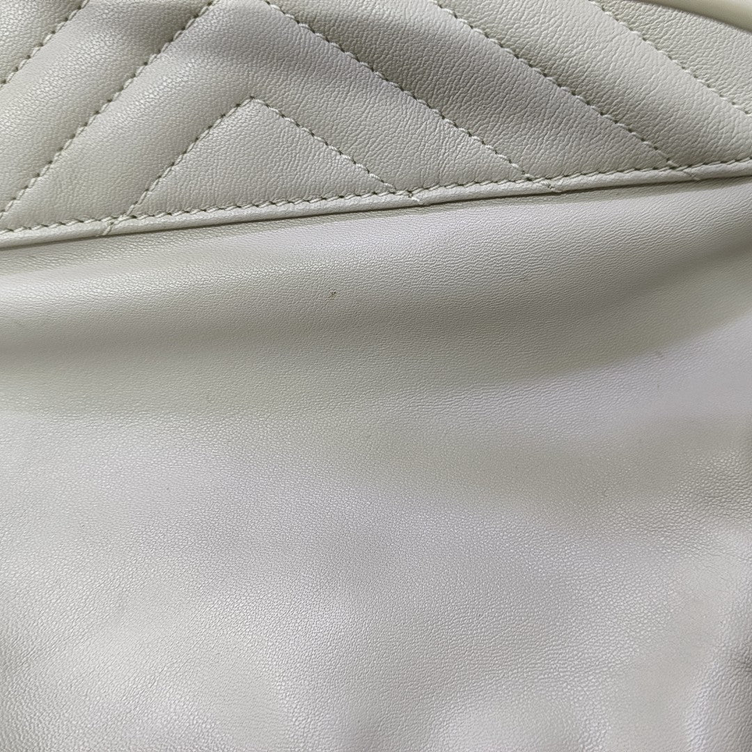 JOE Quilted Lambskin White