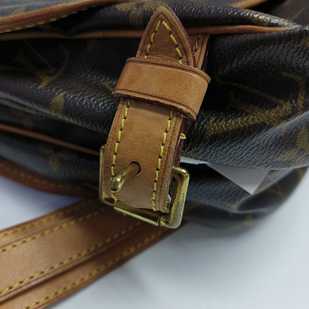 SAUMUR 30 Monogram Coated Canvas Brown